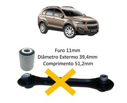 Bucha Menor Tirante Braço Reto Traseiro Captiva 2008 2015