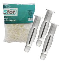 Bucha Mu Sfor 8mm Com Aba Para Bloco Tijolo Drywall 500pcs Sem Parafuso