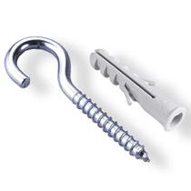 Bucha Nylon 12mm com Gancho Zincado 7,5x85 com 2 Peças - GAN395 - FOX MIX