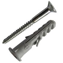 Bucha Nylon 8mm com Anel E Parafuso Para Madeira de Cabeça Chata 5,5x50 Cartela 5 Peças Pmb632 F