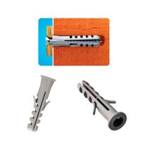 Bucha Nylon com Aba 6mm Para Concreto 10 Peças Bucha Nylon com Aba 6mm Para Concreto 10 Peças