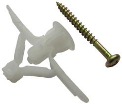 Bucha Nylon Fly Nº 3 para Placa de Gesso 13/23mm com Parafuso 100 Peças - BUF016-2 - FOXMIX