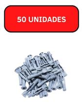 Bucha Para Lajota Tijolo Parede Oca 6mm Cinza - 50 Unidades