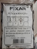Bucha para tijolo furado cinza N6 com 200 unidades Bucha para tijolo furado cinza N6 com 200 unidades