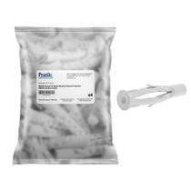 Bucha Plástica Fixação Pratik Base Sólida para Tijolo Furado N8 Branco - Embalagem com 100 Unidades