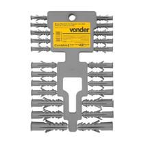 Bucha plástica vonder de fixação com 48 peças com anel de 5 mm a 12 mm Bucha plástica vonder de fixação com 48 peças com anel de 5 mm a 12 mm