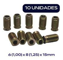 Bucha Roscada Inserto Rosca 10un M6(1,00) X 8(1,25) X 15mm
