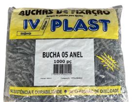 Bucha Sem Parafuso Com Aba Anel 5mm C/ 1000 Peças Ivplast - Buchas de Primeira Linha