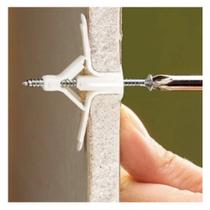 Bucha Sfor Fly 4 Nylon 10x45 com parafuso 4,2x55 para placa de gesso 25mm dupla Bucha Sfor Fly 4 Nylon 10x45 com parafuso 4,2x55 para placa de gesso 25mm dupla