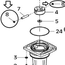 Bucha Tecnil Pino do Pistão Para Compactador Weber e Wolkan