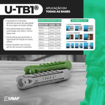 Bucha u-tb1 6mm verde 100un Bucha u-tb1 6mm verde 100un
