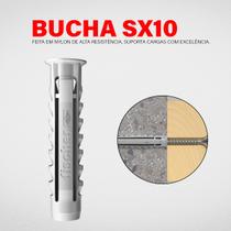 Buchas Plásticas com Anel Sx 10mm 8mm e 6mm Peças