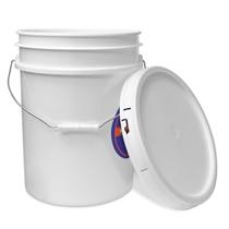 Bucket ePackageSupply 19 litros branco com tampa hermética de qualidade alimentar Bucket ePackageSupply 19 litros branco com tampa hermética de qualidade alimentar