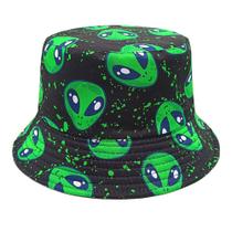 Bucket Hat Aliens Anime Unissex Casual Beach Sun 58-60 cm