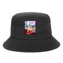 Bucket Hat Black Pinks Anime Unissex Casual Beach 56-58cm