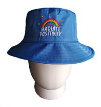 Bucket Hat Chapeu Bordado Estampa Multicolorida De Arco Iris