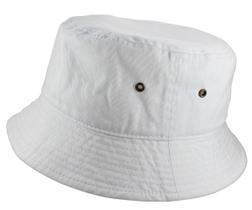 Bucket Hat Gelante 100% algodão, embalável para mulheres/homens, branco
