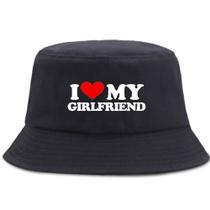 Bucket Hat I Loves My Girlfriends Anime Unissex Beach 56-58cm
