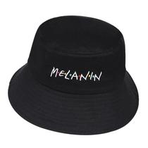Bucket Hat Melanins Anime Unissex Casual Beach Fisherman's Su