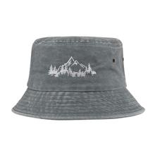 Bucket Hat Mountains Forests Anime, proteção solar, algodão
