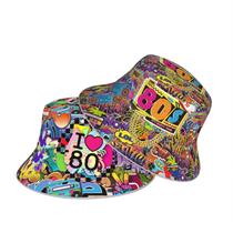 Bucket Hat Rervhei Retro 80s Fashion Sun Cap para mulheres e homens