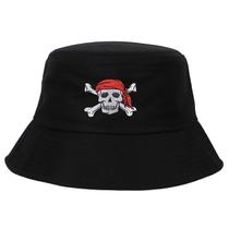 Bucket Hat Skulls Anime Unissex Casual Beach Sun 56-58 cm