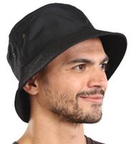 Bucket Hat Tough Headwear UPF50+ com proteção solar preta