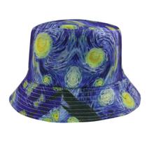 Bucket Hat Van Goghs Starrys Skys Oils Anime Unissex Casual