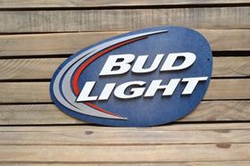Bud Light Placa Relevo, Cerveja, Bar, Churrasco. 60cm - TALHARTE