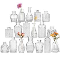 Bud Vases Fixwal, pacote com 18, decoração de casamento vintage em vidro transparente