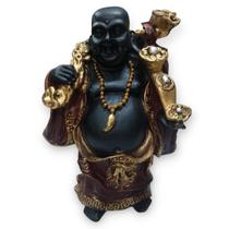 Buda Chinês da Fortuna - Roupa Cobre c/ Pele Negra