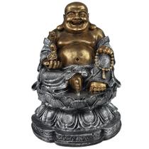 Buda Chinês Flor De Lótus Felicidade Riqueza Estátua Zen - Shop Everest