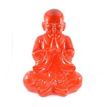 Buda Chinês grande Vermelho Intenso Estátua. - Shop Everest