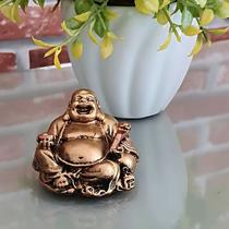 Buda Chinês Sorridente Fortuna Riqueza Dourado Resina 5 Cm Buda Chinês Sorridente Fortuna Riqueza Dourado Resina 5 Cm