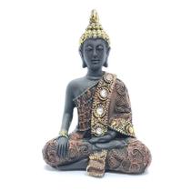 Buda Com Pedras G Preto - Mãos Abaixadas - Master Chi
