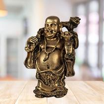 Buda da Fortuna prosperidade Estátua resina 19 cm