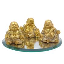 Buda Decorativo Em Resina Sabedoria hindu meditação fortuna Reflexão zen monge 170 com base