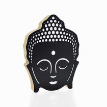 Buda Em Madeira Decoryou - Ref 336 Prata