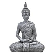 Buda Hindu Estátua Cinza-Cimento Imagem Enfeite Resina 20cm Buda Hindu Estátua Cinza-Cimento Imagem Enfeite Resina 20cm