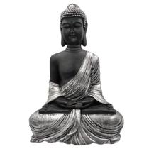 Buda Hindu Meditando XG2 Prata - Divine Moda Indiana
