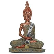 Buda Hindu Tailandês Sidarta Decoração Resina Estátua Bronze - M3 Decoração
