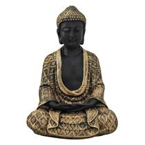Buda Hindu Tailandês Sidarta Enfeite Estatueta Resina 23 cm