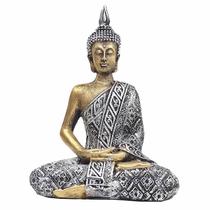 Buda Hindu Tailandês Tibetano Sidarta de Resina Enfeite 20cm - M3 Decoração