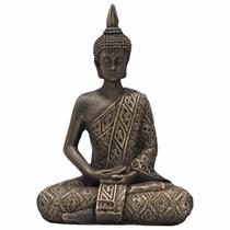 Buda Hindu Tibetano Estátua De Resina Ouro Velho 20cm Resina - M3 Decoração