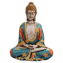 Buda Hindu Tibetano Sidarta Estátua Grande Champagne + Cores