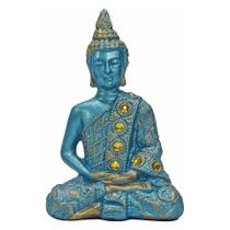 Buda Hindu Tibetano Tailandês Chakras Meditação Enfeite Azul - M3 Decoração