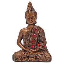 Buda Hindu Tibetano Tailandês Chakras Meditando Cor Bronze - M3 Decoração