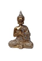 Buda Hindu Tibetano Tailandês Meditando Em Resina Dourado