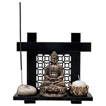 Buda Incenso Pedra Japonesa Amor Esperança Paz Vida Ouro