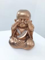Buda Indiano Decorativo Sentidos Cobre 16 cm ( Não olhe para o mal )